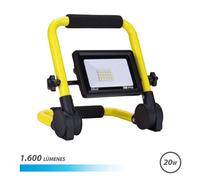 Proyector led elbat con soporte plegable de 20 w, 1600 lúmenes, luz f