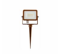 Proyector LED Exterior Sky 10W con Estaca, Óptica 115º, CCT 3000K-4000K-5000K, Acabado Verde Corten Texturizado de la Marca Beneito & Faure