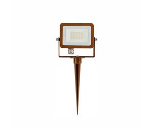 Proyector LED Exterior Sky 10W con Estaca, Óptica 115º, CCT 3000K-4000K-5000K, Acabado Verde Corten Texturizado de la Marca Beneito & Faure