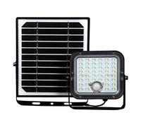 Proyector LED solar de 1500 lúmenes, con detector de presencia. panel solar remoto