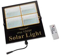 Proyector Led Solar Orientable Con Panel Solar Separado, 100W, 1920 Lúmenes. Protección Ip65 Exterior