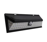 Proyector solar aplique de pared con luz potente de 90 LED blanco Delta de 30 cm con detector de movimiento