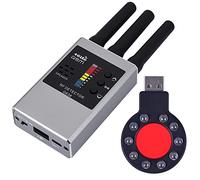 PRUBOVI Detector de Cámara Oculta, Detector de Micrófono Oculto, Detección de Señales RF y GPS, Utilizado para Revisar Cámaras Espías en la Habitación (Color Plateado)