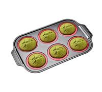 Pruojhw Moldes silicona para hornear muffins, Molde De 6 Cavidades Antiadherente De Fácil Desmoldado Para Cupcakes, Molde de donuts al horno, Para Horno, Freidora De Aire, Freír, Pan, Postres,