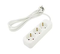 PS0-03F-0150-W Cable de extensión 3x1mm2 Schuko hembras: 3 goma blanca 1,5m L...
