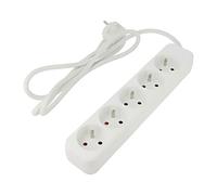 PS0-05E-0150-W Cable de extensión 3x1mm2 hembras: 5 goma blanca 1,5m 10A LANBERG