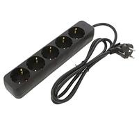 PS0-05F-0150-BK Cable de extensión 3x1mm2 Schuko Hembras: 5 Goma Negro LANBER