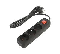 PS1-03E-0150-BK Cable de extensión 3x1mm2 Hembras: 3 Goma Negro 1.5m 10A LANB