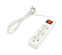 PS1-03E-0150-W Cable de extensión 3x1mm2 hembras: 3 goma blanca 1,5m 10A LANBERG