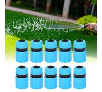Pssopp 10 Piezas G1 2 Conector Rápido de Tubería de Agua Conector de Pezón de Tubería de Plástico para Manguera de Riego de Jardín Accesorios de de Grifo Fácil Instalación Junta Móvil para Césped