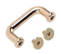 Pssopp 20 Juegos de Hebillas de Puente de, Conector de Anillo en D Galvanizado de Metal de 33x15mm con Tornillos para Correa de Bolso y Artesanía de Cuero (GOLD)