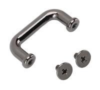 Pssopp 20 Juegos de Hebillas de Puente de, Conector de Anillo en D Galvanizado de Metal de 33x15mm con Tornillos para Correa de Bolso y Artesanía de Cuero (GRAY)