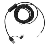 Pssopp Cámara de Inspección de Endoscopio USB 3 en 1, Boroscopio HD 720P de 3,9 Mm con 6 Luces LED Ajustables, Sonda Impermeable IP67 para Reparación del Hogar, Tubería de Drenaje, Inspección