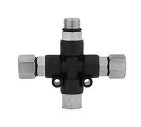 Pssopp Conector de Aerógrafo de 3 Vías, Adaptador de Colector de Manguera de Aire de 1/8'', Accesorios de Montaje
