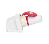 Pssopp Conector de Enchufe Industrial, Juego de Zócalos de Montaje en Superficie PA66 16A 380V a 415V 3P+E IP44 Contactos de Latón, Conector de Alimentación Trifásico de 4 Pines para Planta Química de
