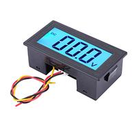 Pssopp Panel Voltímetro DC, 3 Hilos 0-100V, Pantalla LCD Azul, Corte | Indicador de monitor de voltaje, lectura LED de 3 dígitos, de caracteres de 0,56 pulgadas, protección de polaridad