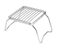Pssopp Parrilla Portátil de Acero Inoxidable para Barbacoa, Mini Parrilla Plegable para Exteriores con Bolsa de Almacenamiento para Acampar, Picnic, Mochilero