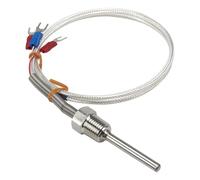 PT100 - Cable FEP tipo 1 m, cabezal de sonda de 50 mm, sensor de temperatura RTD, rosca M6, M8, M12, M16, M20, M27, 1 unidad