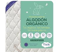 P'TIT LIT - Colchón Cuna bebé de algodón orgánico | 60x120 cm | 100% Algodón: Material Natural de Origen Vegetal | Sin Tratamiento químico | Desenfundable | Espesor de hasta 10 cm
