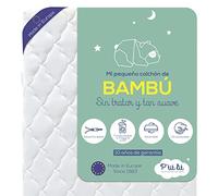 P'tit Lit - Colchón Cuna bebé de bambú | 70x140 cm | Viscosa Suave y Absorbente | Sin Tratamiento químico | Desenfundable | OekoTex® | Espesor de hasta 10 cm