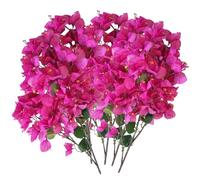 ptumcial Plantas de buganvilla, 5 Piezas de buganvilla Artificial de 38, 6 Pulgadas, Plantas de Seda, Tallos de Flores realistas para Camino de Mesa de Boda, decoración del hogar, Color Morado