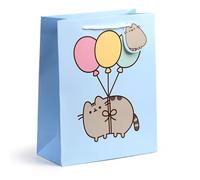 Puckator Bolsa de regalo con tarjeta incluida - Pusheen the Cat, el gato - Globos - Large 33 cm, licencia oficial