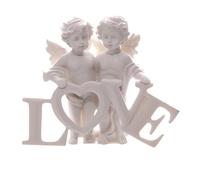 Puckator CHE82 - Estatuilla Decorativa, diseño de ángeles sujetando la Palabra Love