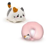 Puckator Cojín de viaje Lola la Gatta 2 en 1 con peluche Color Blanco Standard