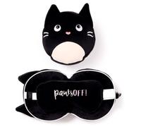 Puckator coussin de voyage relaxeazzz peluché 2-en-1 avec masque yeux