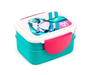 Puckator hatsune miku - lonchera bento apilada con cierre de clip con