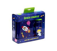 Puckator Juego de fiambrera para niño (fiambrera para alimentos y botella) con temática espacial, sin BPA