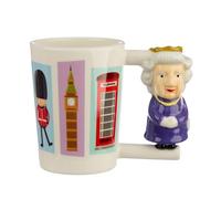 Puckator Mug en Céramique - ANSE en Forme de Reine d´Angleterre Marca