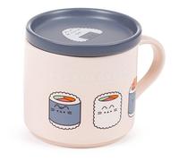 Puckator Pusheen the Cat Taza de Porcelana Rosa con Tapadera Soporte - NEW