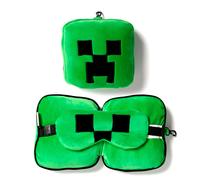 Puckator Almohada de viaje y antifaz Creeper Minecraft Relaxeazzz 15,5x15,5x8,5 cm 95% Poliéster