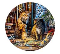 Puckator Reloj de Pared Contorneado - Gato Purrlock Holmes - Lisa Parker