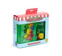 Puckator Set merienda para niños y niñas (fiambrera escolar para alimentos y botella) - Foodiemals, libre de BPA