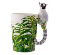 Puckator Taza SMUG28 – con diseño de lémur – 12 x 8,5 x 14,5 cm