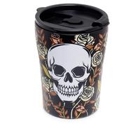 Puckator Tasse Thermique Isolée en Acier Inoxydable 330ml Skulls & Roses - Crâne Marca