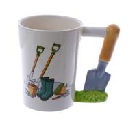Puckator Taza de desayuno de cerámica con mango en forma de pala para jardinería
