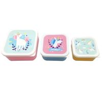 Puckator Fiambreras Unicorn Magic – Juego de 3 (S/M/L) con múltiples compartimentos