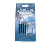 Puco Nuevo 7 Piezas 0,7mm-3mm Mini Hexagonal Allen para Juego de Llaves Llave Destornillador Kit de Herramientas Tijeras bonsái
