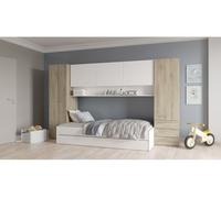 Puente brooklyn color roble y blanco - conforama