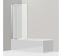 Puerta abatible Koralle para bañera, con panel fijo, S800 BPFA 100 L, tope izquierdo, 990-1005x1500mm, VD01010015CA1, Cabinas de ducha: Marco: plata alto brillo, vidrio: ESG