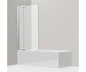 Puerta abatible Koralle para bañera, con panel fijo, S800 BPFA 120 L, tope izquierdo, 1190-1205x1500mm, VD01012015CP1, Cabinas de ducha: Marco: Plata brillo intenso, vidrio: ESG GlasPlus