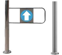 Puerta batiente automática, Puerta de Seguridad unidireccional, Puerta metálica de 90°, Apta para mercados, Tiendas y Locales comerciales con Vistas panorámicas - Apertura a la Izquierda, 55