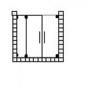 Puerta batiente de ágata SPRINZ R Plus a medida con hoja lateral para nicho, dimensiones hasta: 1400x2000mm, AR24.2CHSM, Cabinas de ducha: Piezas de montaje: Cromo, tipo vidrio: luz de cristal con Spr