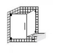Puerta batiente de ágata SPRINZ R Plus a medida o puerta con panel lateral acortado, dimensiones hasta: 1000x1000x2000mm, AR14.0SOS, Cabinas de ducha: Equipamiento: superficie especial, tipo de vidrio