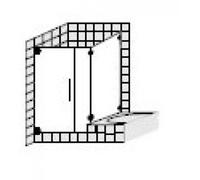 Puerta batiente de ágata SPRINZ R Plus a medida o puerta con panel lateral acortado, dimensiones hasta: 900x900x2000mm, AR18.9SO, Cabinas de ducha: Accesorios: superficie especial, tipo de vidrio: luz