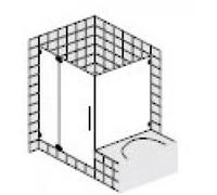 Puerta batiente de ágata SPRINZ R Plus a medida o puerta con panel lateral acortado, dimensiones hasta: 1000x1000x2000mm, AR12.0SOM, Cabinas de ducha: Accesorios: superficie especial, tipo de vidrio: 