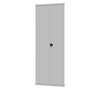 Puerta batiente sobresaliente eurokraft pro, gris luminoso RAL 7035